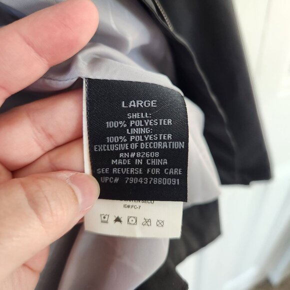 Free Country Black Zip Up Rain Jacket - Picture 7 of 10